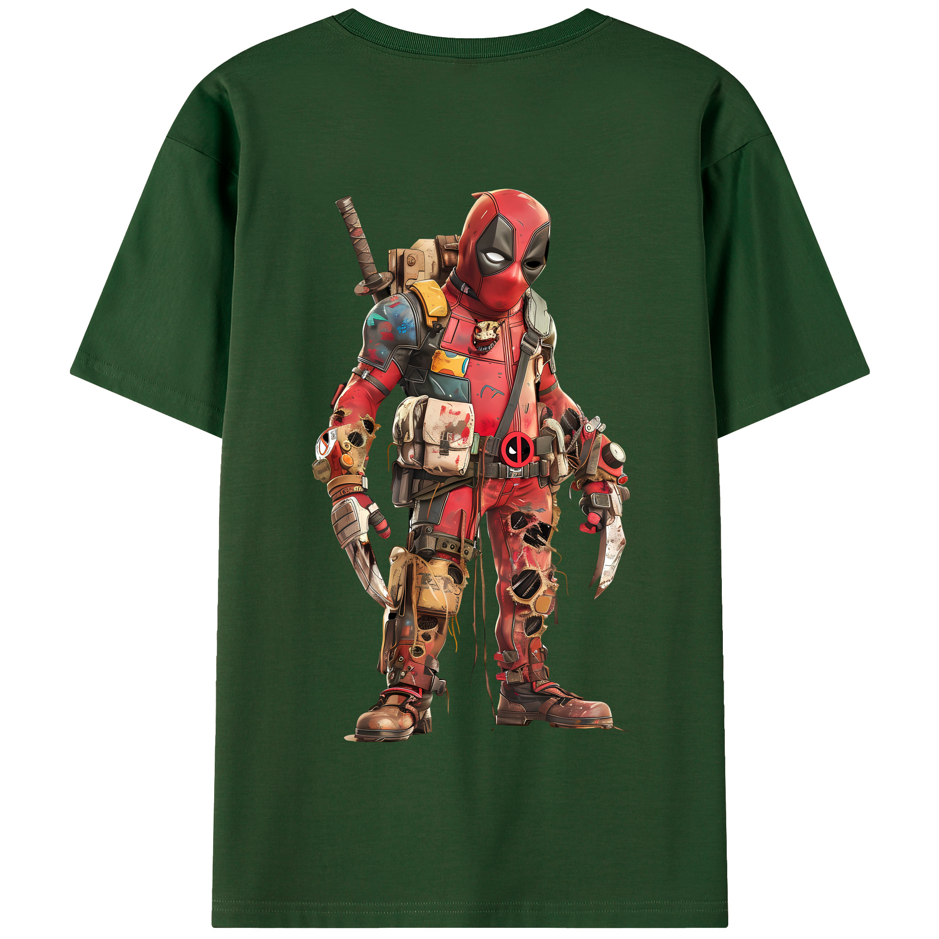 （画像用） Deadpool デッドプール 綿100％半袖Tシャツ（背面プリント）